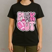 Pink Out Football Team Breast Cancer Awareness T-Shirt thumb 4