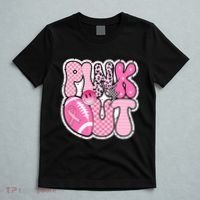 Pink Out Football Team Breast Cancer Awareness T-Shirt thumb 5