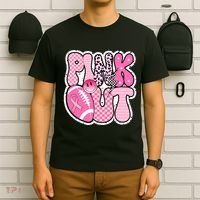 Pink Out Football Team Breast Cancer Awareness T-Shirt thumb 6