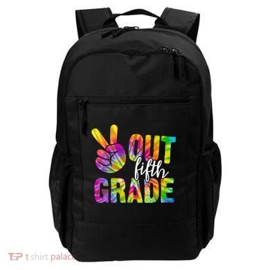 Peace Out Fifth Grade Colorful Backpack