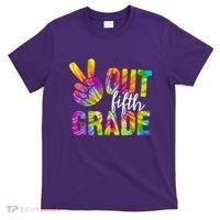 Peace Out Fifth Grade Colorful T-Shirt thumb 0
