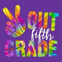Peace Out Fifth Grade Colorful T-Shirt thumb 7