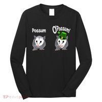 Possum O’Possum Funny Opossum St Patrick’s Day Irish Pun Long Sleeve Shirt thumb 0