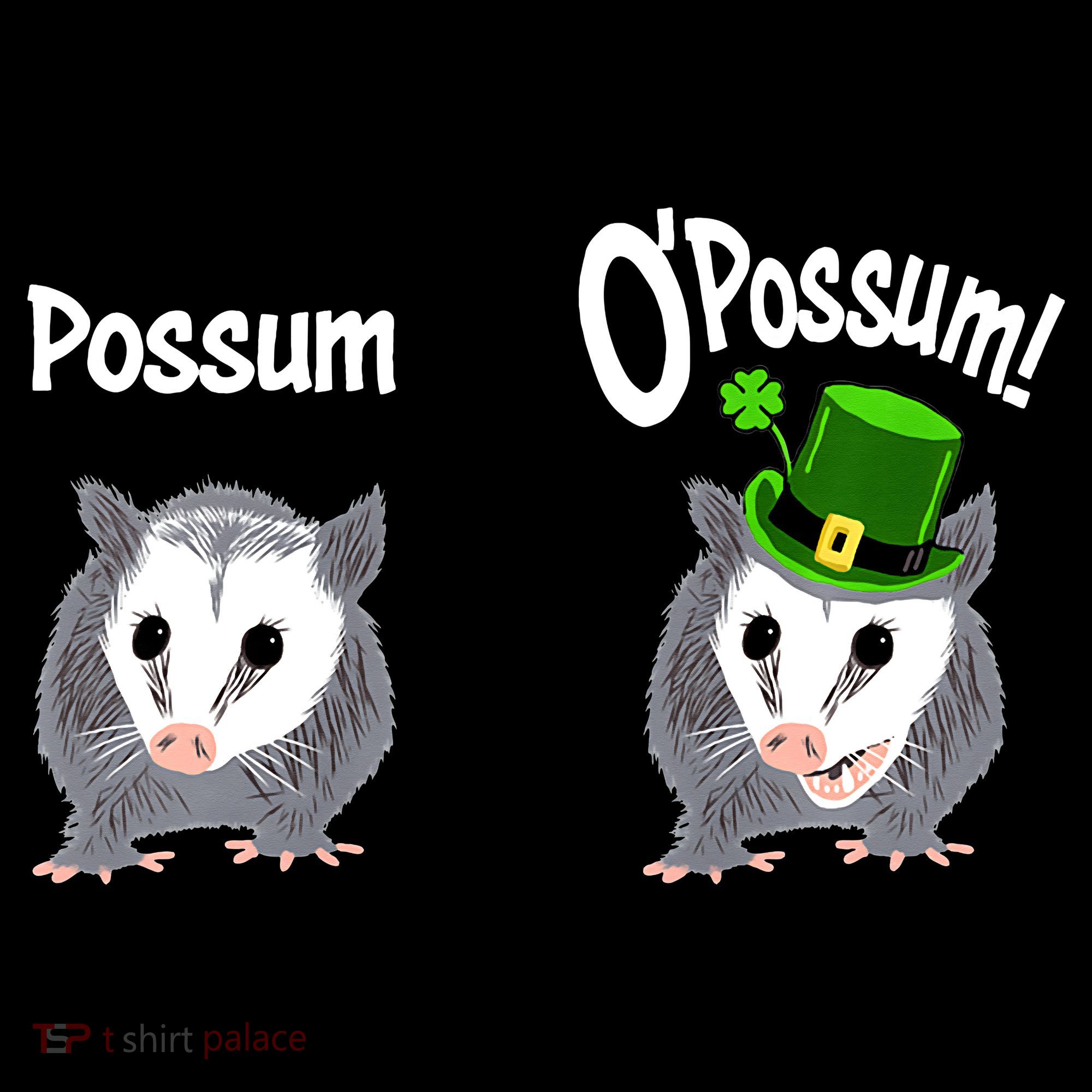 Possum O’Possum Funny Opossum St Patrick’s Day Irish Pun Women's Hoodie