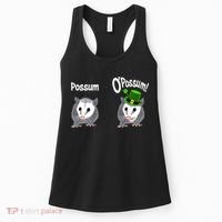 Possum O’Possum Funny Opossum St Patrick’s Day Irish Pun Women's Tank Top thumb 0