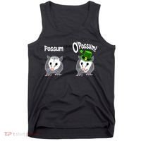 Possum O’Possum Funny Opossum St Patrick’s Day Irish Pun Tank Top thumb 0