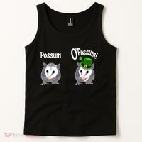 Possum O’Possum Funny Opossum St Patrick’s Day Irish Pun Tank Top thumb 2