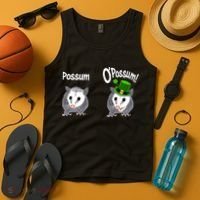 Possum O’Possum Funny Opossum St Patrick’s Day Irish Pun Tank Top thumb 4