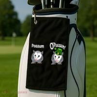 Possum O’Possum Funny Opossum St Patrick’s Day Irish Pun Golf Towel thumb 2