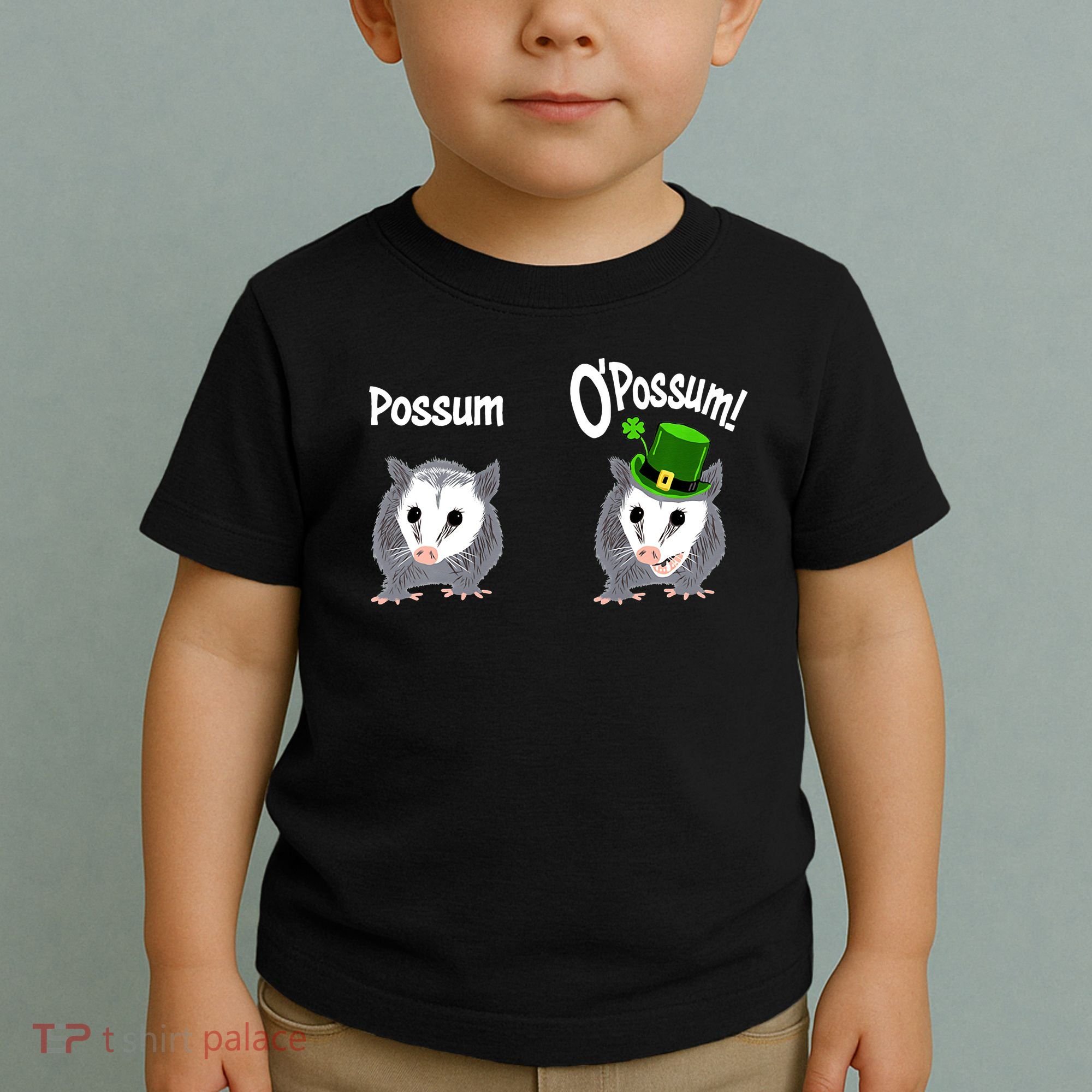 Possum O’Possum Funny Opossum St Patrick’s Day Irish Pun Toddler T-Shirt