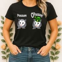 Possum O’Possum Funny Opossum St Patrick’s Day Irish Pun Women's T-Shirt thumb 2