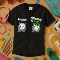 Possum O’Possum Funny Opossum St Patrick’s Day Irish Pun Kids T-Shirt thumb 3