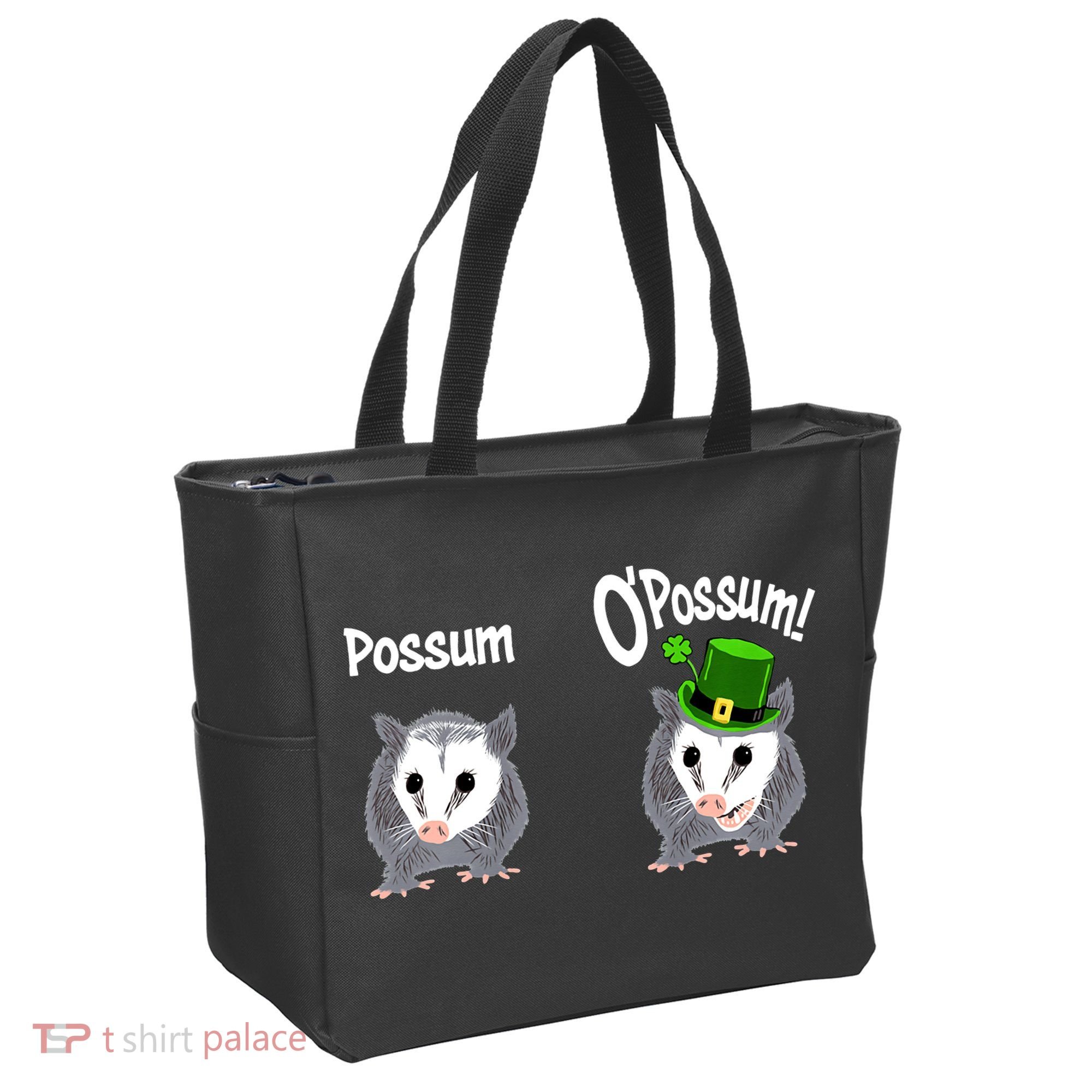 Possum O’Possum Funny Opossum St Patrick’s Day Irish Pun Tote Bag