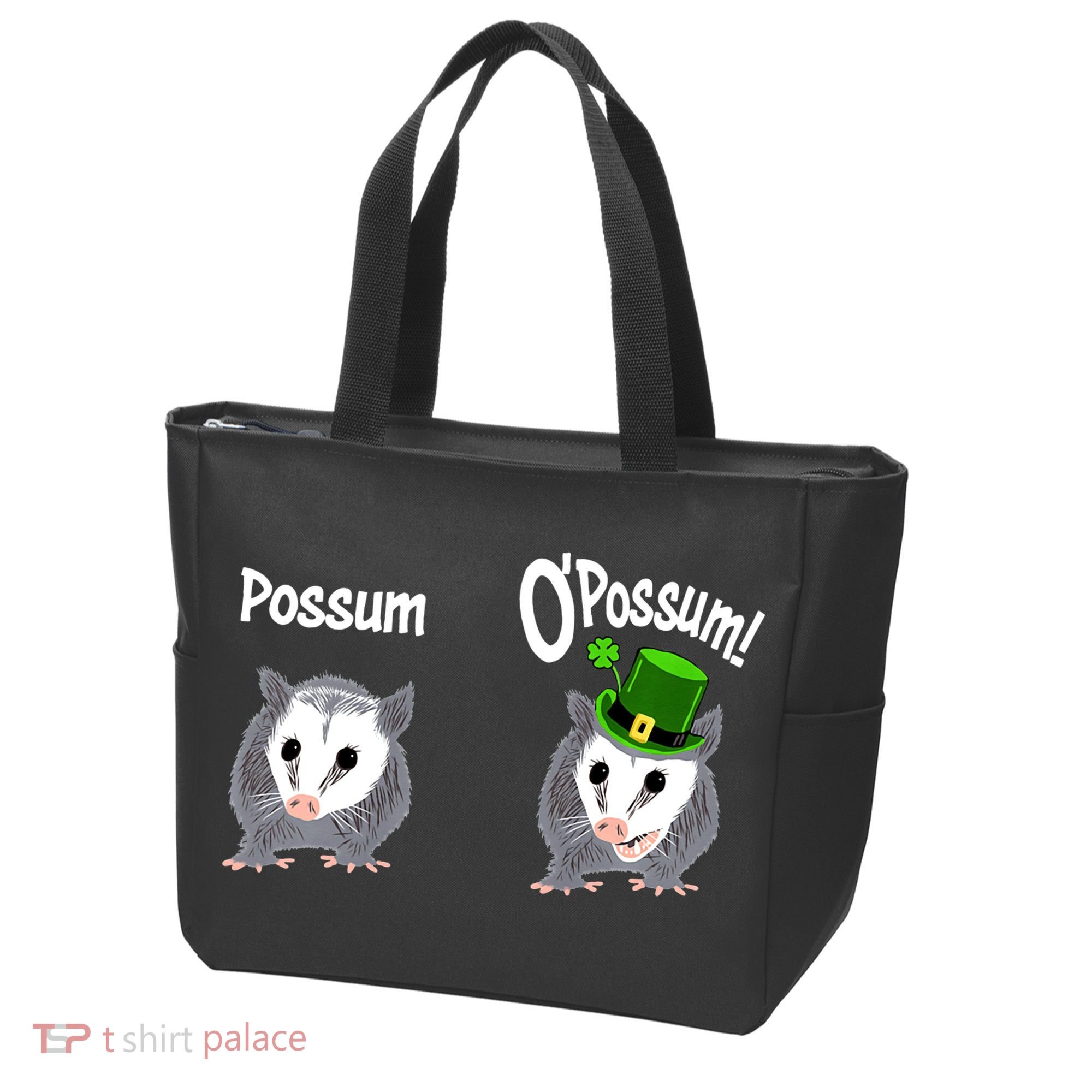 Possum O’Possum Funny Opossum St Patrick’s Day Irish Pun Tote Bag