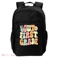 Peace Out First Grade Groovy Graduation Last Day Of School Backpack thumb 0