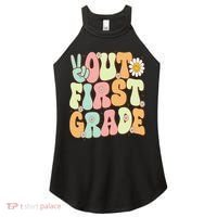 Peace Out First Grade Groovy Graduation Last Day Of School Women's Perfect Tri Rocker Tank thumb 0