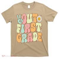 Peace Out First Grade Groovy Graduation Last Day Of School T-Shirt thumb 0