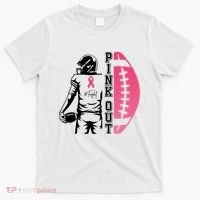 Pink Out Football Team Fight Breast Cancer Awareness T-Shirt thumb 0