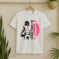 Pink Out Football Team Fight Breast Cancer Awareness T-Shirt thumb 2