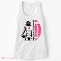 Pink Out Football Team Fight Breast Cancer Awareness Women's Tank Top thumb 0
