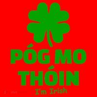 Pog mo thoin - Kiss my ass - I'm Irish Santa Hat thumb 1