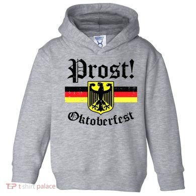 Prost Oktoberfest German Flag Crest Eagle Bavarian Toddler Hoodie