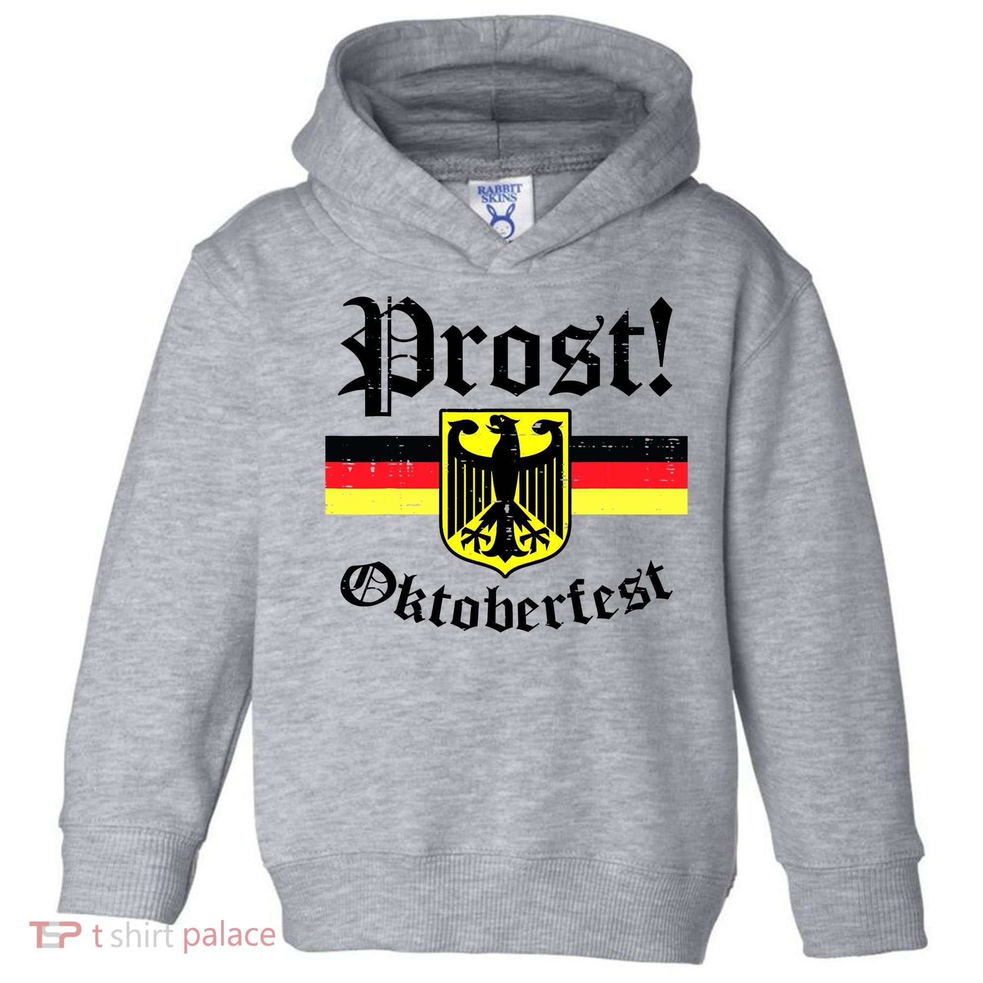 Prost Oktoberfest German Flag Crest Eagle Bavarian Toddler Hoodie