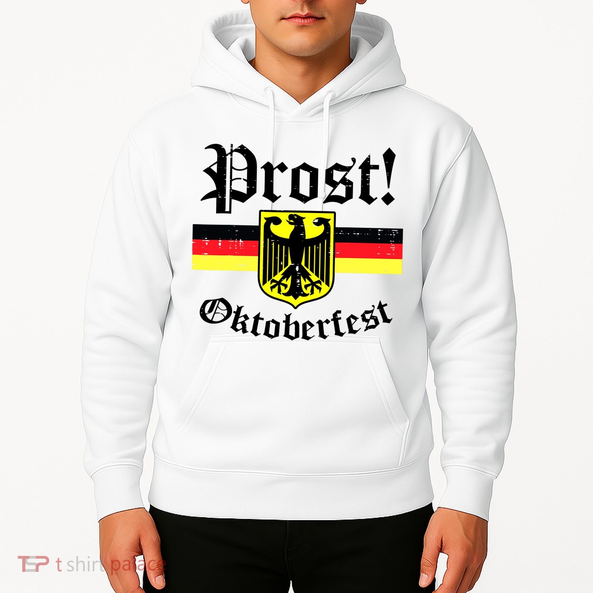 Prost Oktoberfest German Flag Crest Eagle Bavarian Hoodie