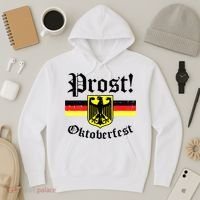 Prost Oktoberfest German Flag Crest Eagle Bavarian Hoodie thumb 3