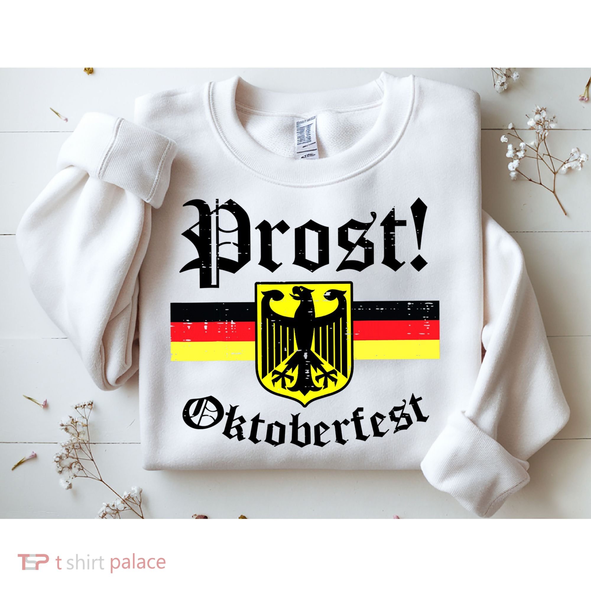 Prost Oktoberfest German Flag Crest Eagle Bavarian Sweatshirt
