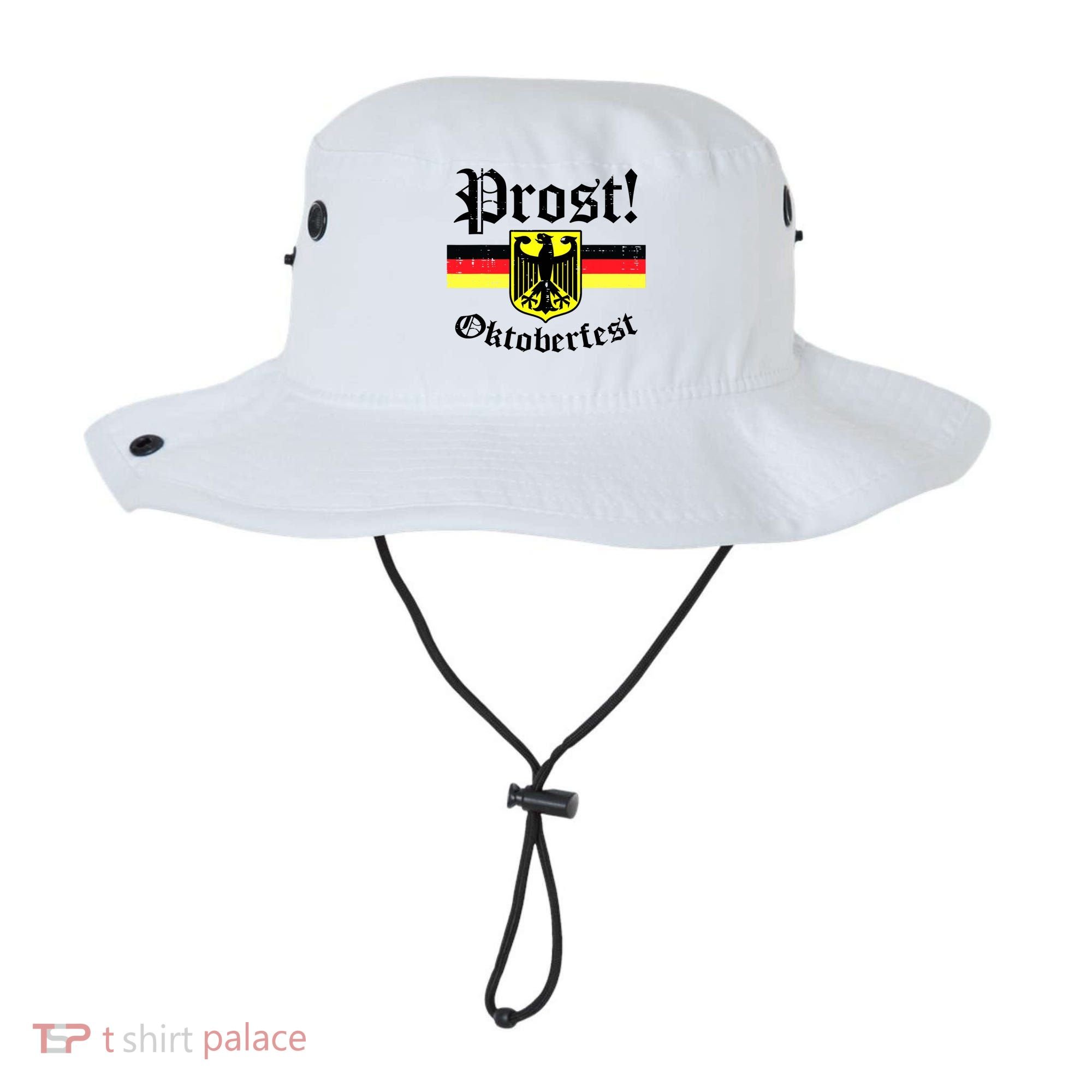 Prost Oktoberfest German Flag Crest Eagle Bavarian Bucket Hat