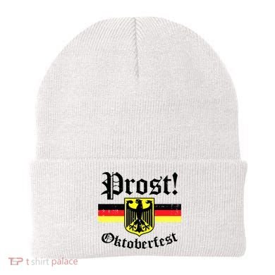 Prost Oktoberfest German Flag Crest Eagle Bavarian Beanie