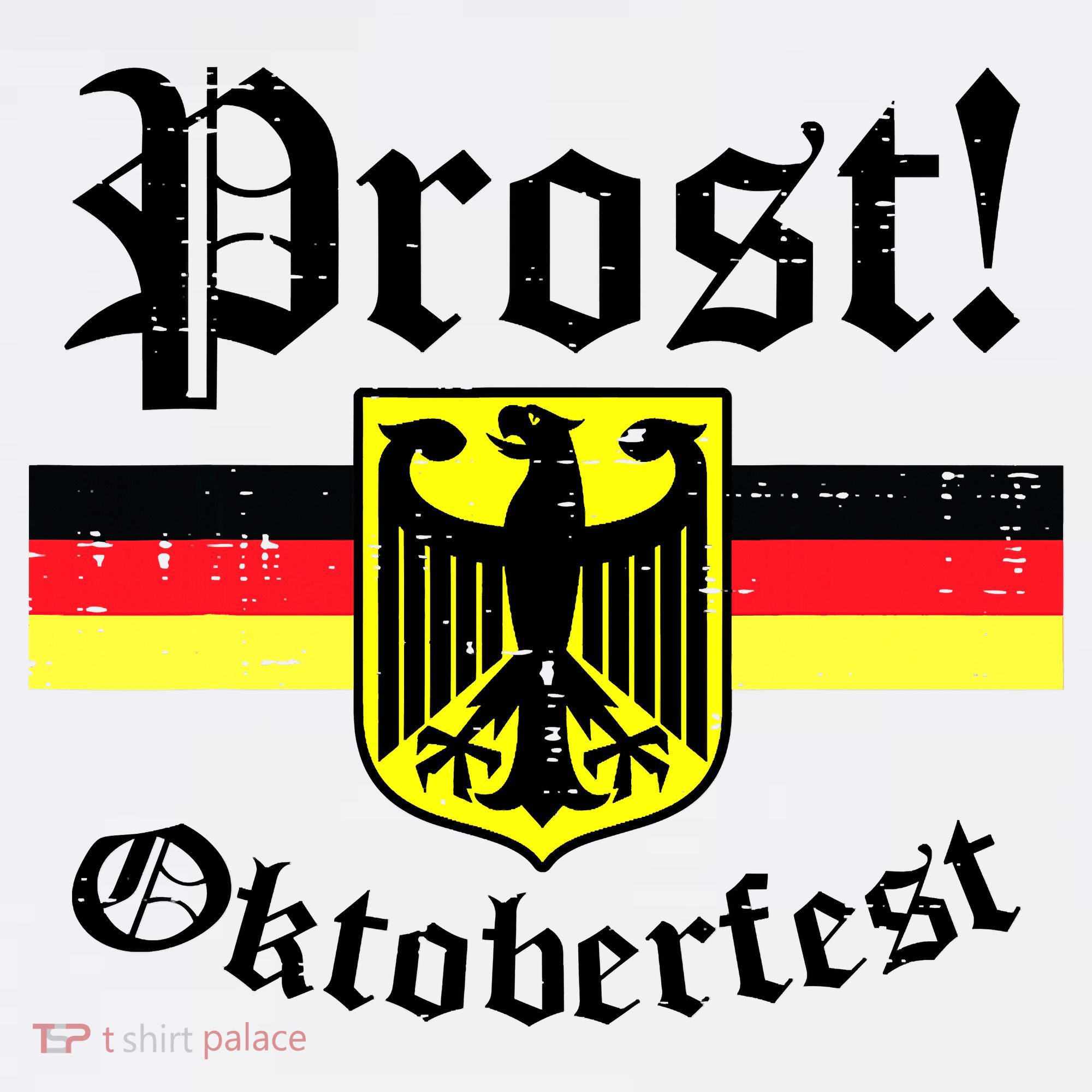 Prost Oktoberfest German Flag Crest Eagle Bavarian Women's Tank Top
