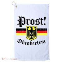 Prost Oktoberfest German Flag Crest Eagle Bavarian Golf Towel thumb 0