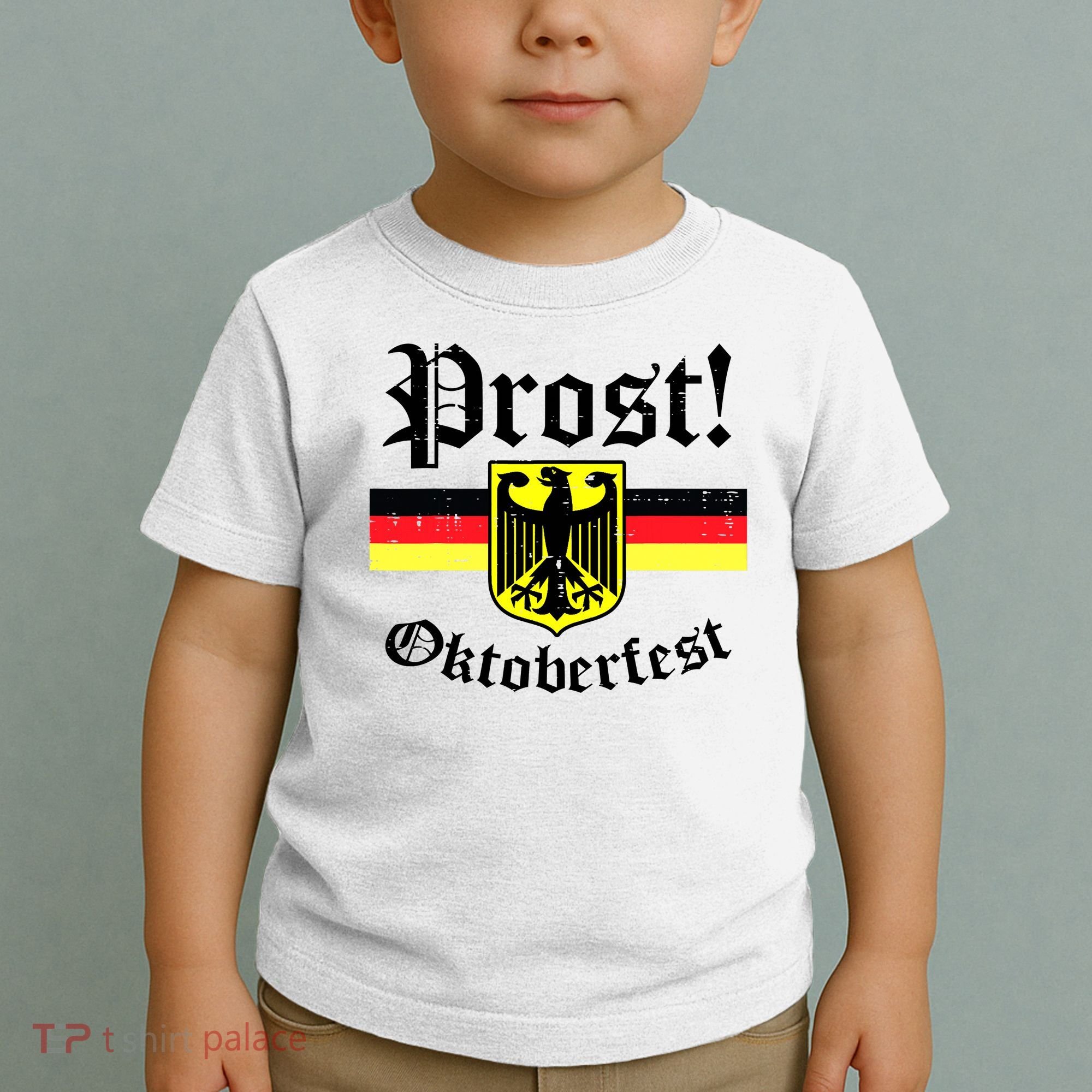 Prost Oktoberfest German Flag Crest Eagle Bavarian Toddler T-Shirt
