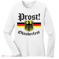 Prost Oktoberfest German Flag Crest Eagle Bavarian Women's Long Sleeve Shirt thumb 0