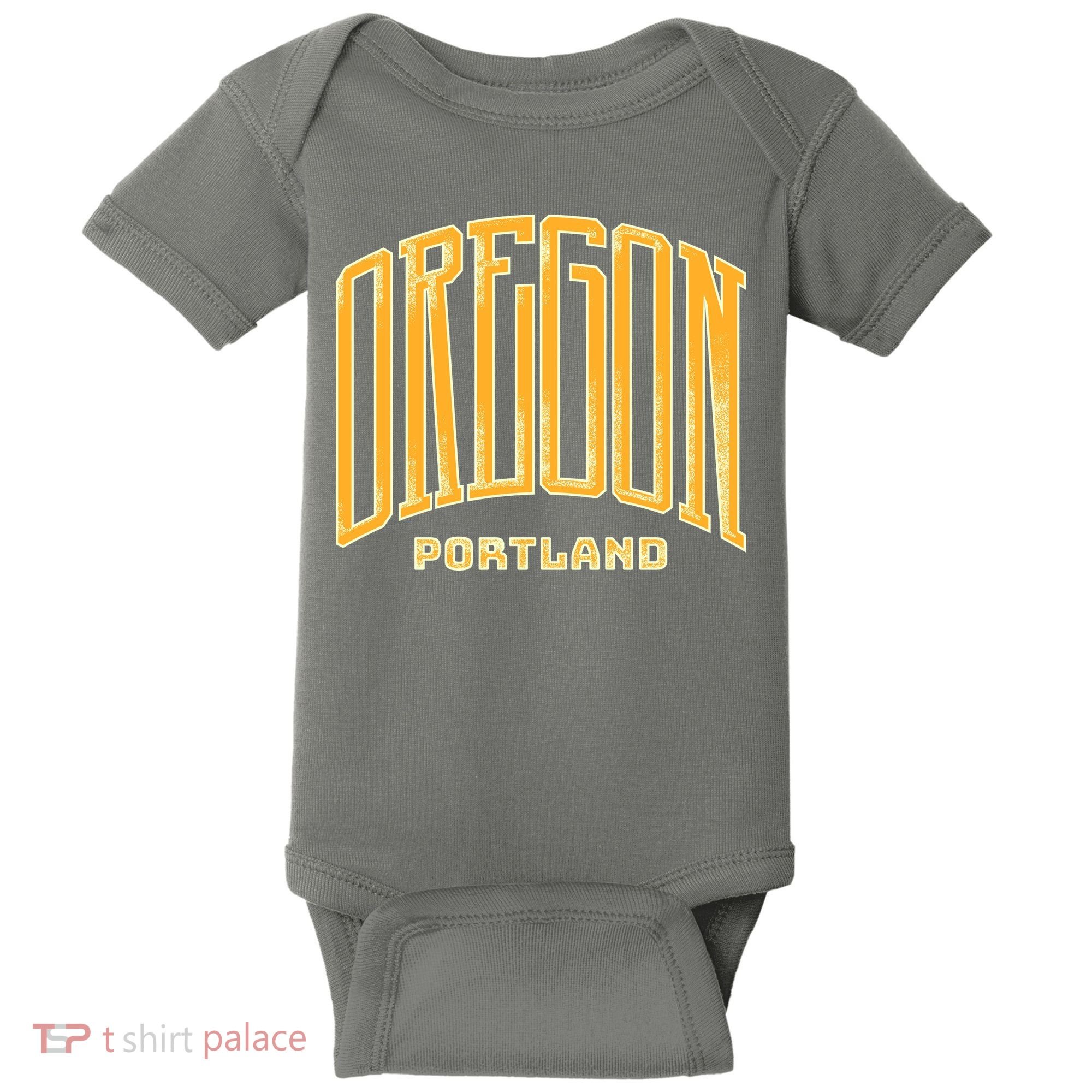 Portland Oregon Giant Logo Baby Bodysuit