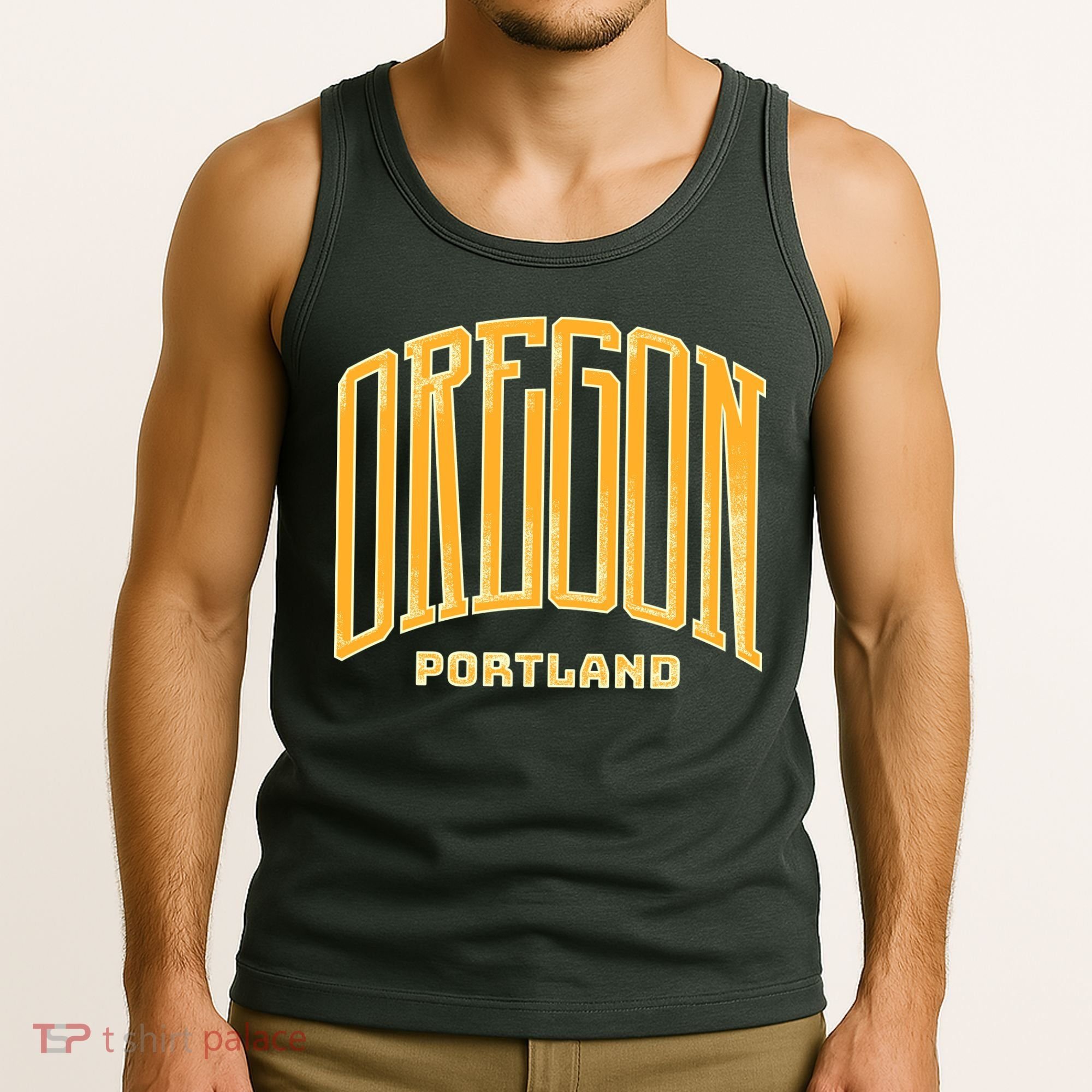 Portland Oregon Giant Logo Tank Top