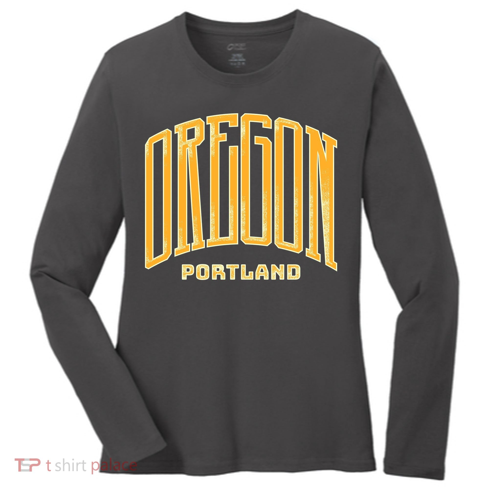 Portland Oregon Giant Logo Women's Long Sleeve Shirt