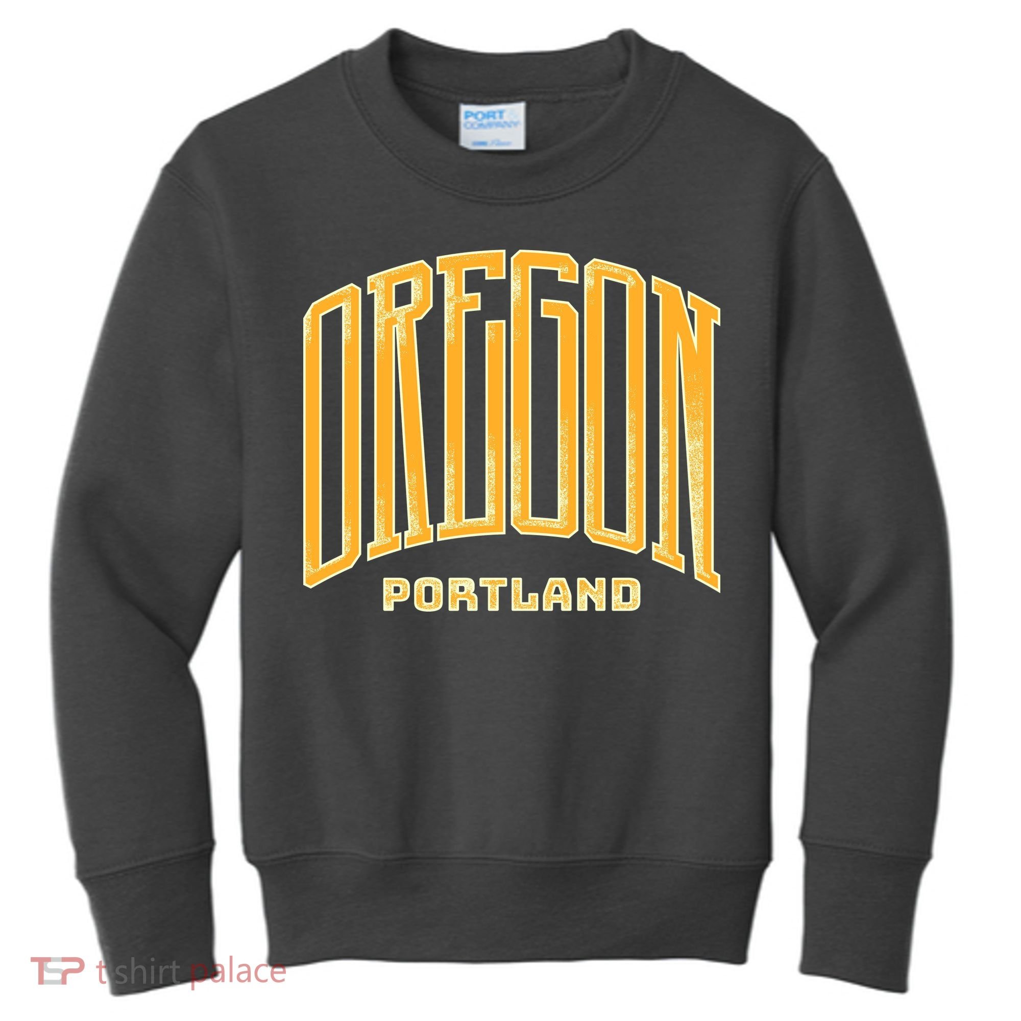 Portland Oregon Giant Logo Kids Sweatshirt