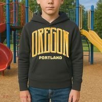 Portland Oregon Giant Logo Kids Hoodie thumb 2
