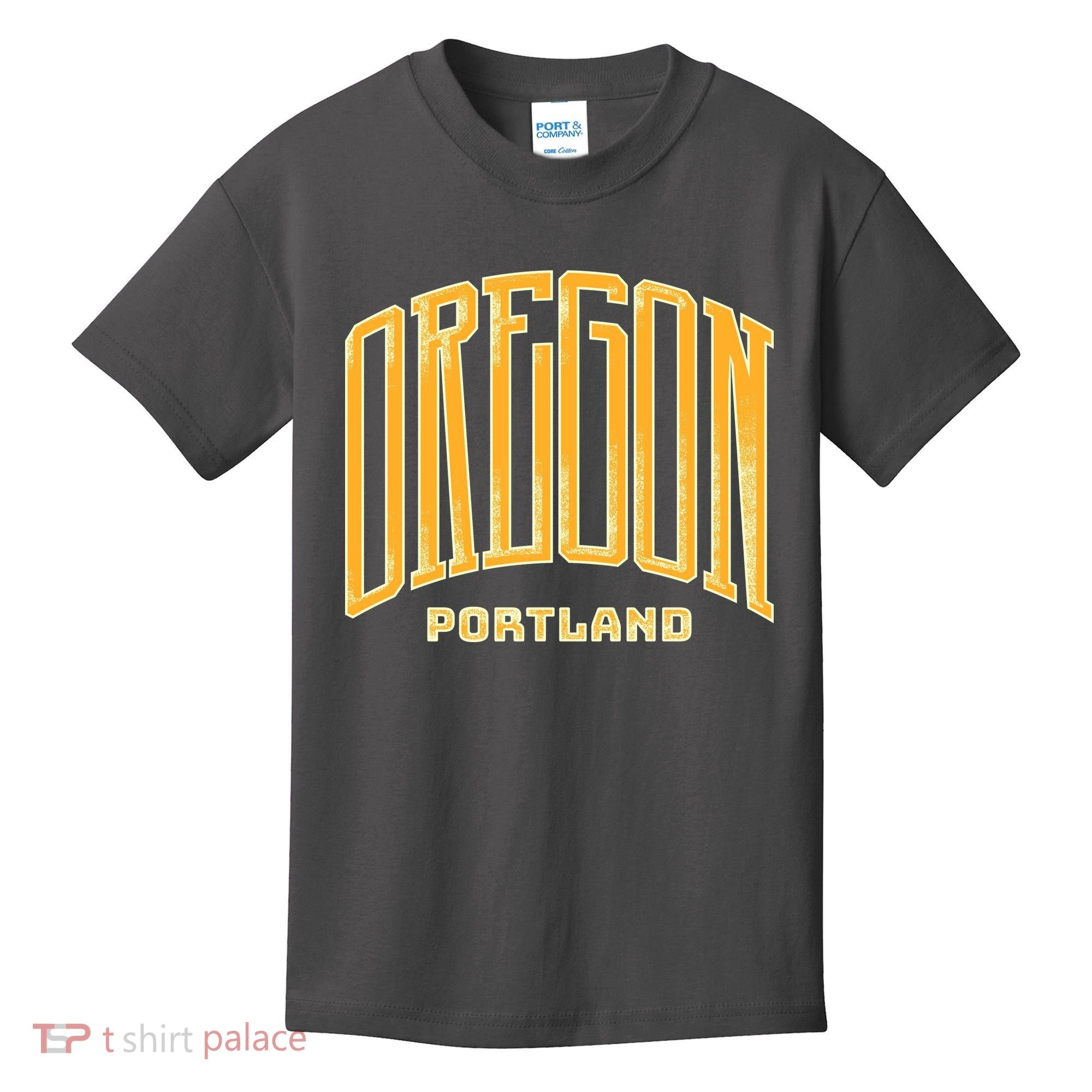 Portland Oregon Giant Logo Kids T-Shirt