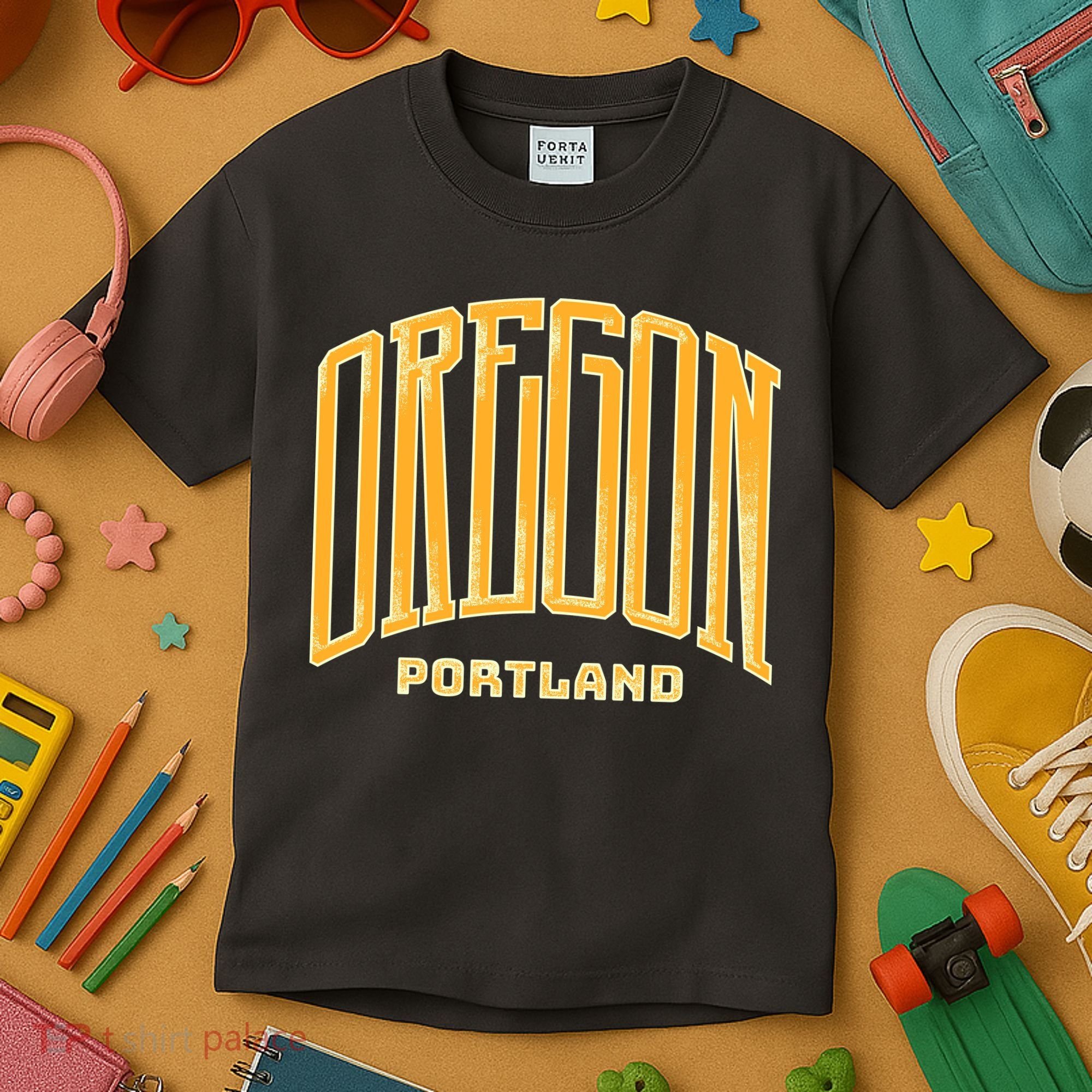Portland Oregon Giant Logo Kids T-Shirt