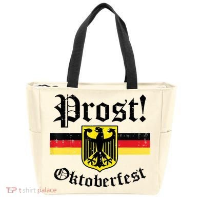 Prost Oktoberfest German Flag Crest Eagle Bavarian Tote Bag