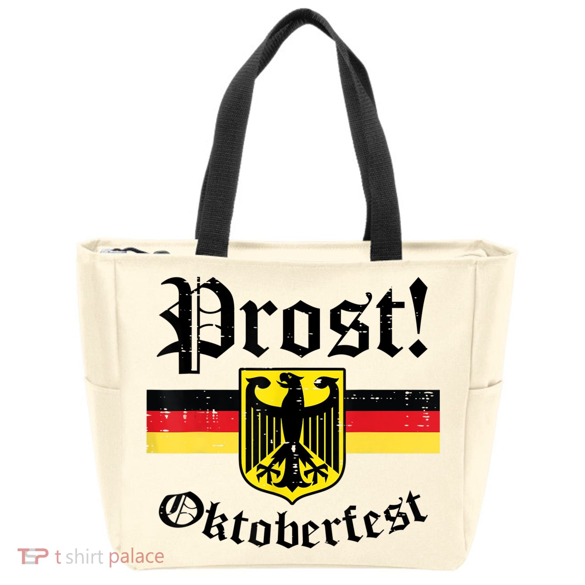 Prost Oktoberfest German Flag Crest Eagle Bavarian Tote Bag
