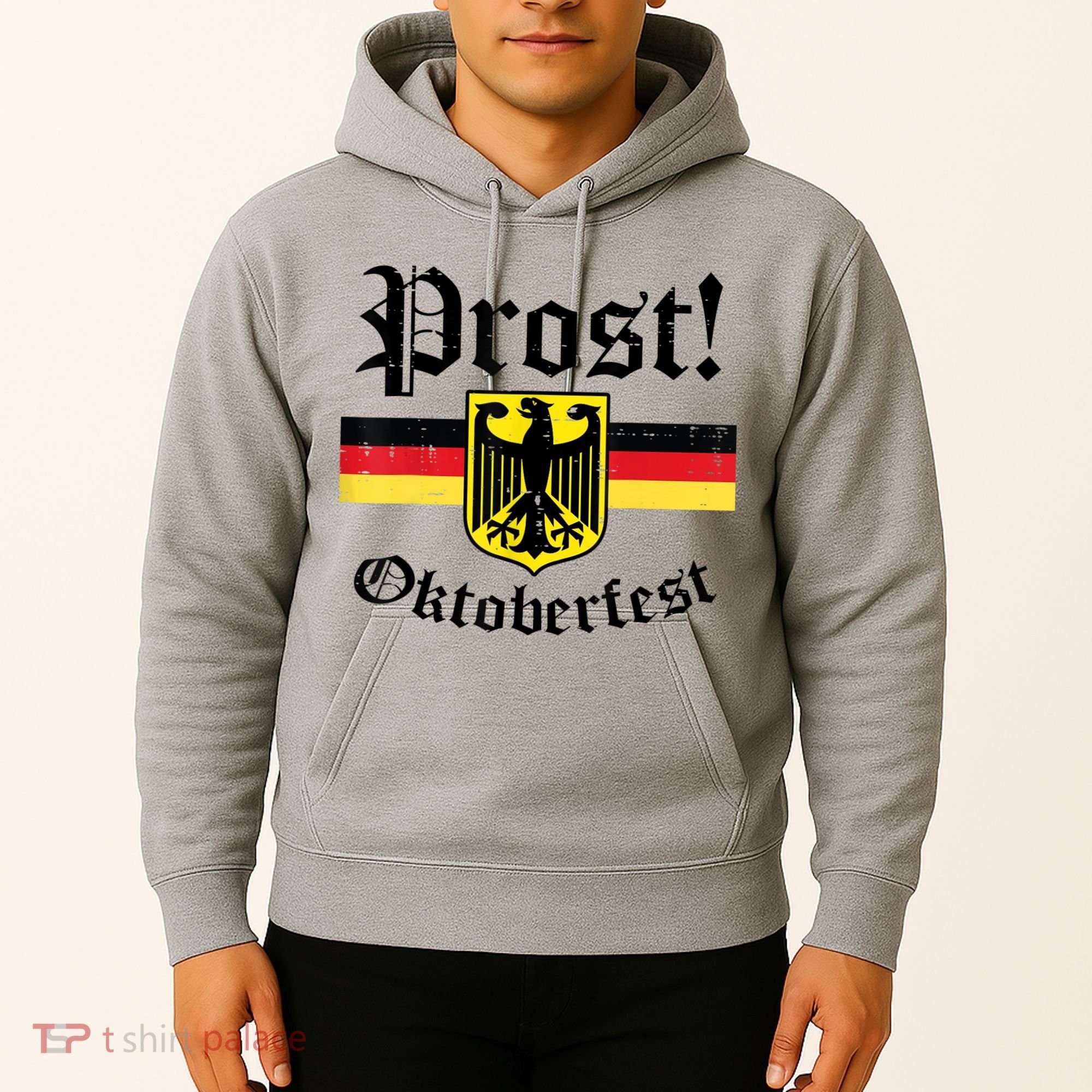 Prost Oktoberfest German Flag Crest Eagle Bavarian Hoodie