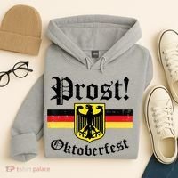 Prost Oktoberfest German Flag Crest Eagle Bavarian Hoodie thumb 4