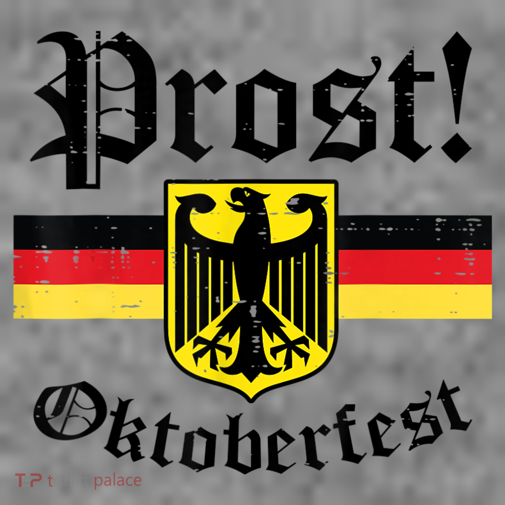 Prost Oktoberfest German Flag Crest Eagle Bavarian Long Sleeve Shirt