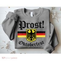 Prost Oktoberfest German Flag Crest Eagle Bavarian Sweatshirt thumb 2