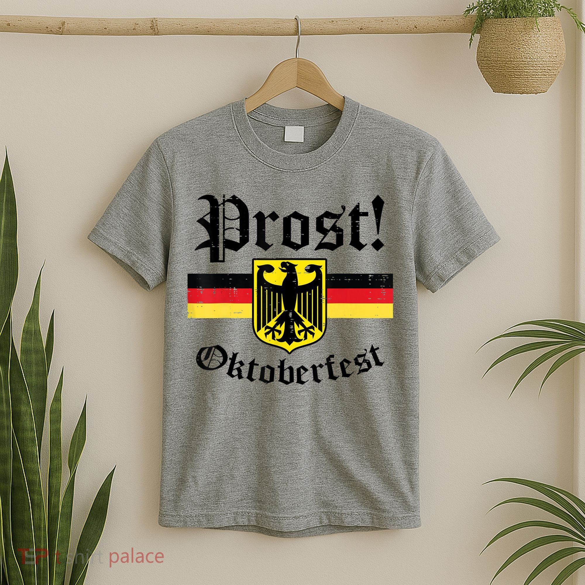 Prost Oktoberfest German Flag Crest Eagle Bavarian T-Shirt